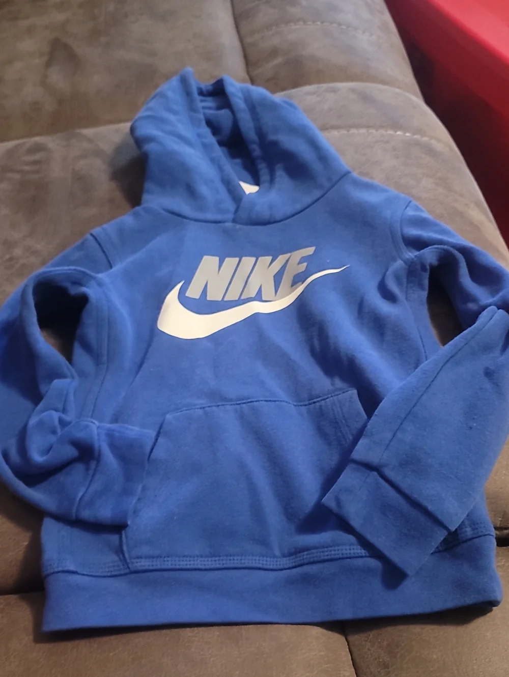 Nike Youth Royal Blue Hoodie with White Swoosh